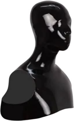 Latex Fetisj harnas Masker met Neusbuizen - tot Schouders - Extreme BDSM - Knevel — thumbnail 1