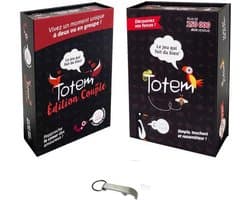 Totemset + totem voor koppels, Franse versie + 1 flesopener Flower (totem + paar)