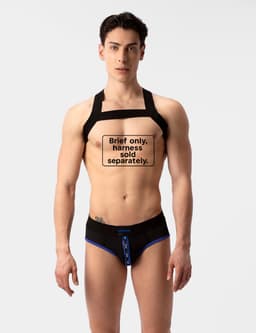 Barcode Berlin Mesh Brief Sicile Black-Blue - MAAT S - Erotisch Heren Ondergoed - Slip voor Man - Sexy mannen Slip — thumbnail 2
