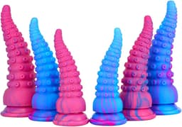 Oneay Fantasy Tentakel Dildo Octopus Stijl – 21 cm– LSR Siliconen G-Punt Stimulator & Anale Stretcher met Zuignap — thumbnail 5
