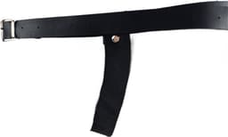 BamBella ® - String - Maat Onesize S M L - Zwart SM kleding Veter sluiting nep leer BDSM erotische heren kleding ondergoed lingerie onderbroek zwart — thumbnail 4