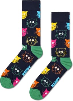 3-Pack Kattensokken Cadeauset voor Heren en Dames - Mix van Vrolijke Motieven — thumbnail 3