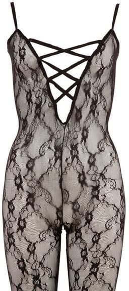 Mandy Mystery Lingerie – Erotische Catsuit met Diep Stretchend Decolleté voor Pure Opwinding – Maat S/M - Zwart — thumbnail 2