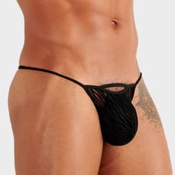WOH heren microfiber G-string personal allure zwart — thumbnail 4