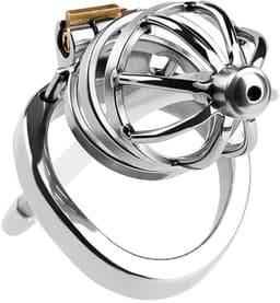 Fixxx - Ethan - Kuisheidskooi met Holle Penisplug - Zilver - Twee Diameters 50 mm — thumbnail 1