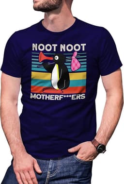 Grappig Pingu Meme T-shirt voor Heren - Iconisch 'Noot Noot' Ontwerp — thumbnail 2