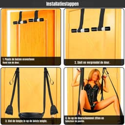 Zyrex® Sex Schommel - Sex Swing Extra Stevig – Seksschommel met Gratis Blinddoek – Zwart - 30cm x 26cm x 8cm — thumbnail 2