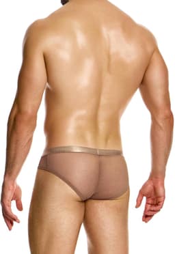 MODUS VIVENDI Mesh Through Classic Brief Skin - MAAT M - Erotisch Heren Ondergoed - Slip voor Man - Sexy mannen Slip — thumbnail 3