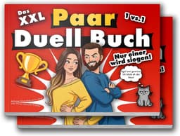 XXL Duelboek Koppels - Spelletjes Partner - Samen Plezier - 144 Pagina's Vulling - 21 x 148 cm - rood — thumbnail 1