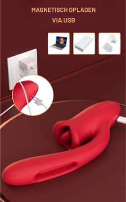 Sex Toys voor Vrouwen Likkende Tong Vibrator - Vibrators voor Vrouwen - Tong Vibrator - Clitoris Zuiger – Diep Waterdicht – Bef Vibrator met 10 Sterke Standen - Siliconen - Discreet Verzonden – Roze — thumbnail 2