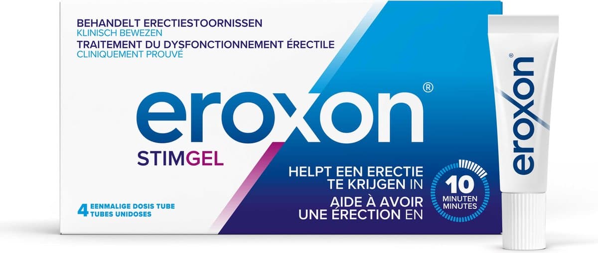 Eroxon Stimgel - Helpt een erectie te krijgen in 10 minuten - Behandeling van impotentie - Stimuleert doorbloeding penis - Makkelijk en veilig in gebruik - Klinisch bewezen - Compatibel met latex condooms - 4 tubes — afbeelding 1
