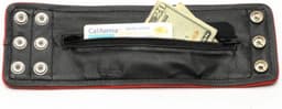 665 Leather - Leren Pols Portemonnee - Zwart Wit - Wrist Wallet Zip Black White — thumbnail 5