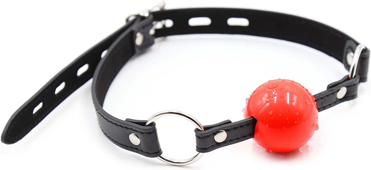 Smart Moves - Siliconen Ball Gag - Zwart/Rood — afbeelding 1