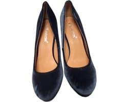 CH.CREATIONS -GREY PUMP- VELVETLOOK- HAK 8 CM-40