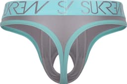 SUKREW U-Style Classic Thong Silver Sparkle - MAAT M - Erotisch Heren Ondergoed - String voor Man - Sexy mannen String — thumbnail 2