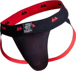 MM Sports The Original Jockstrap 2 inch Reversible Black/Red - MAAT M - Heren Ondergoed - Jockstrap voor Man - Mannen Jock — thumbnail 1