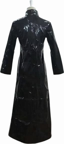 Latex wetlook lange jas - BDSM - Rollenspel - Unisex - SM Meester(es) - Goede kwaliteit — thumbnail 2