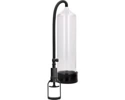 Pumped Comfort Beginners Penis Pomp met Trekkergrip Inclusief Siliconen Penisring - 30 cm - Transparant