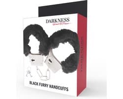 Darkness Pleasure Furry Handcuffs - Handboeien - Zwart