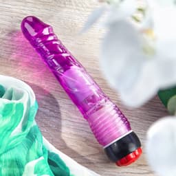 Vibrator Dildo 22 cm EIS | Sexspeeltje vrouw met vibratie sterk stil | Toy XXL voor haar | Realistische vibrator met adering | Natuurlijke dildo dames met nop ring — thumbnail 2