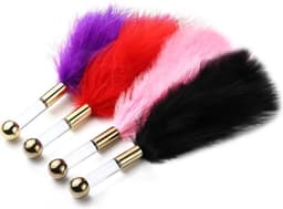 Kietelaar - Veerpluim - Feather tickler - Massageveer - Sensuele accessoire - Zachte veren - Ontspanningsmassage - Streelveer - Strelen - Erotisch speeltje - Zwart - 1 stuk - Jonyx — thumbnail 3