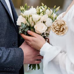 Zijde Satijn Bloem Broche Pin, Grote Pioen Bloemen Revers Pin — thumbnail 4