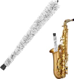 Saxofoon Reiniger - Altviool Borstel - Instrument Onderhoud - Super Absorberend - 50 cm - Grijs — thumbnail 5