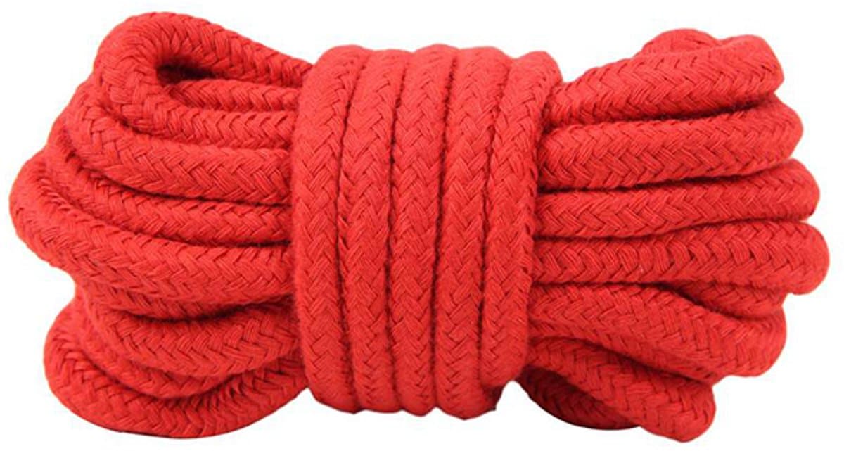 Zeloria Bondage Touw 10 Meter – Zacht Katoenen Bondage Rope 8 mm – Shibari Touw – BDSM Touw – Rood — afbeelding 1