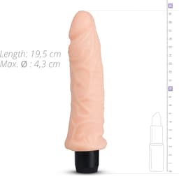 EasyToys - Phil - Realistische Vibrator - 19,5 cm - Vibrators voor Vrouwen en Mannen - Sex Toys voor Vrouwen - Vibrators - G-Spot Vibrator - Clitoris Stimulator - Beige — thumbnail 5