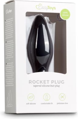 Medium Zwarte Siliconen Buttplug — thumbnail 2