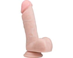 EasyToys - Realistische Dildo met Balzak - Dildo met Zuignap - 17,5 cm - Dildo's - Sex Toys voor Vrouwen en Mannen - Dildo Mannen Anaal - Beige