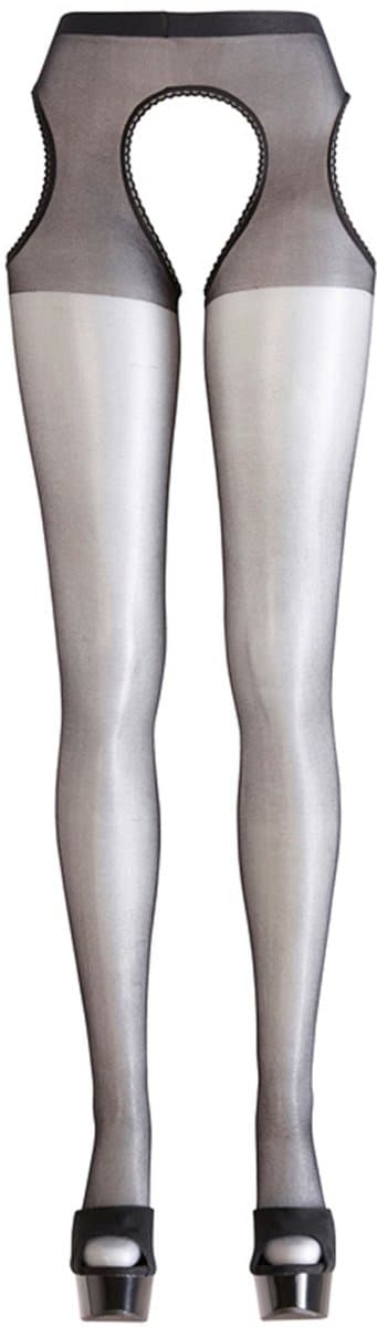 Cottelli Collection – Sexy panty met open zijkant en kruis – Maat L/XL - Zwart — afbeelding 1