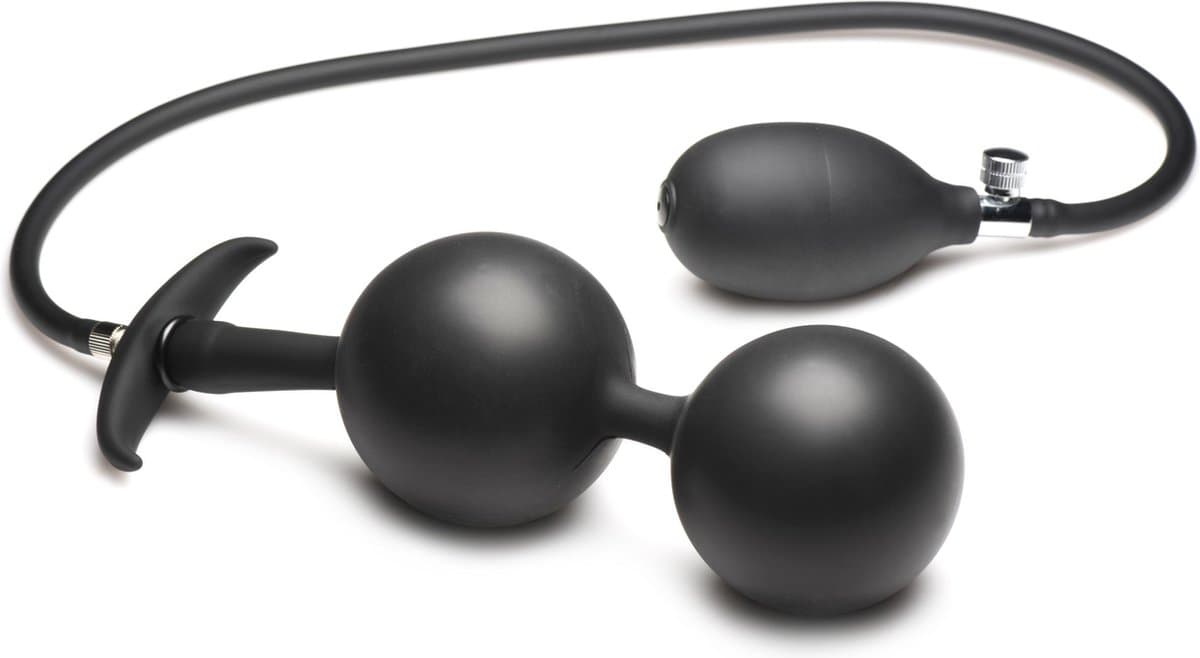 Opblaasbare Siliconen Anaal Plug - Zwart — afbeelding 1