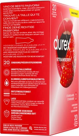 Durex Condooms Aardbeiensmaak - 20 stuks — thumbnail 2
