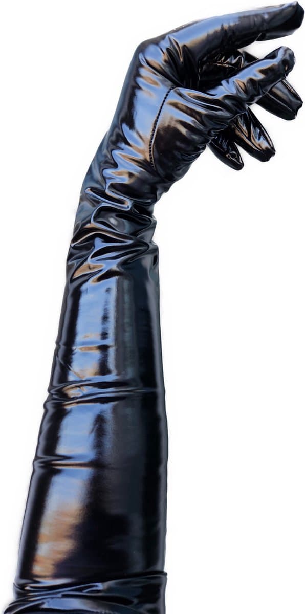 BamBella® - Handschoenen LATEX zwart Sexy fetish erotiek erotische lingerie accessoire - onesize — afbeelding 1