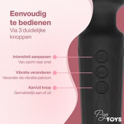 Poptoys Vibrator voor Vrouwen en Koppels - Wand Vibrator - Clitoris Stimulator - G Spot Sex Toys - Erotiek - 8 Snelheden & 20 Vibraties — thumbnail 5