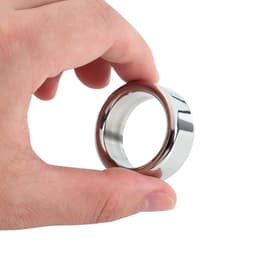 Banoch - Glansring Thick Ø 28 mm - brede metalen eikelring - cockring — thumbnail 4