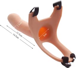Holle Strap-On Dildo voor Mannen 14.5CM - Voorbind Penis Sleeve - Voorbinddildo — thumbnail 5