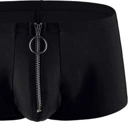 Heren Boxershort Zwart – Sexy Ondergoed Met Rits – Strakke Pasvorm — thumbnail 4