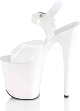 Pleaser - FLAMINGO-808N Sandaal met enkelband, Paaldans schoenen - Paaldans schoenen - 39 Shoes - Wit — thumbnail 3