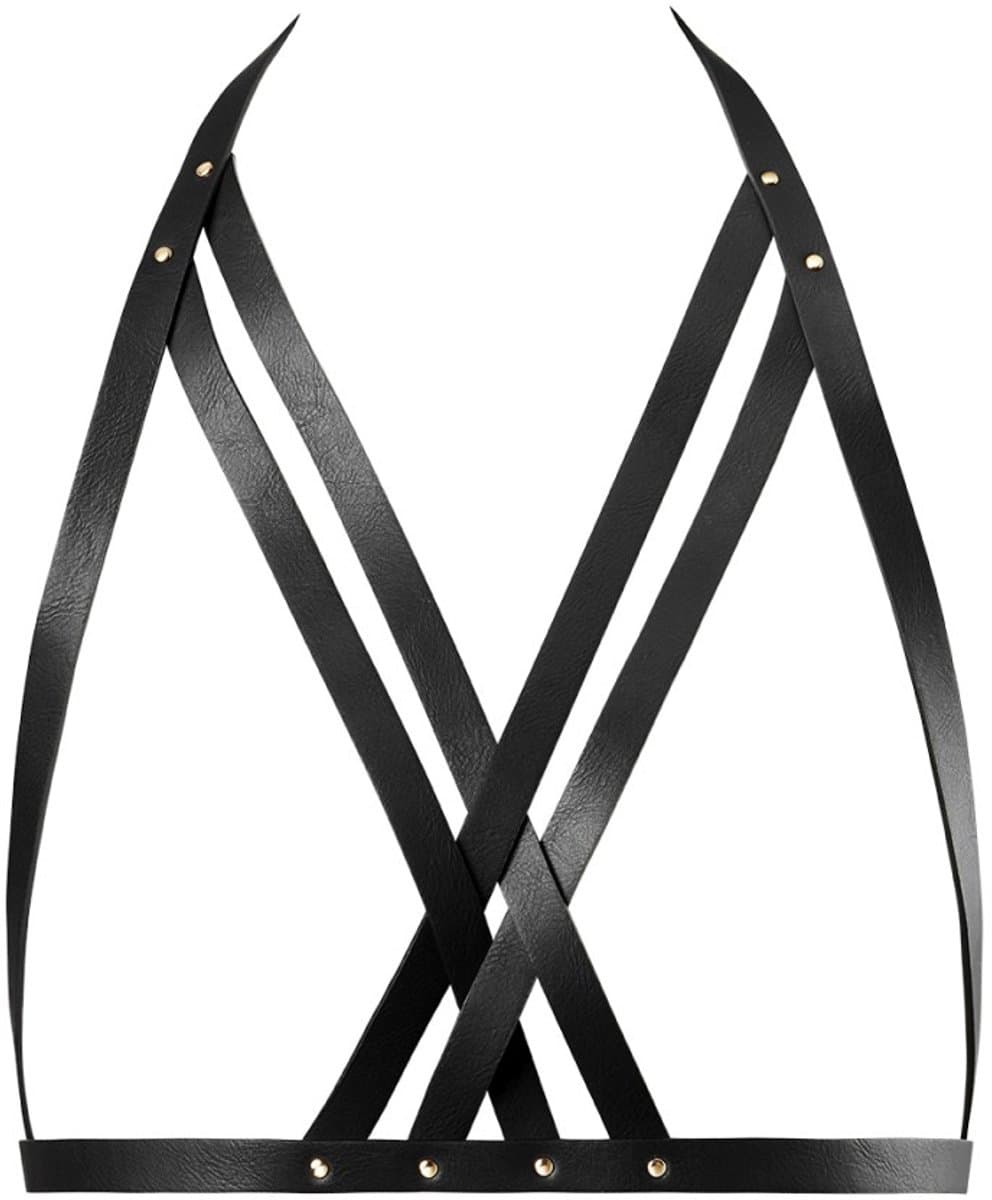 Bijoux Indiscrets Maze Halter BH Harnas - Zwart — afbeelding 1