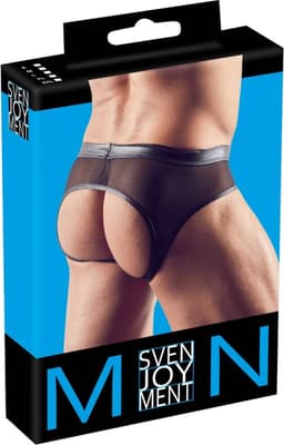 Wetlook Slip Met Open Achterkant - Zwart — thumbnail 4
