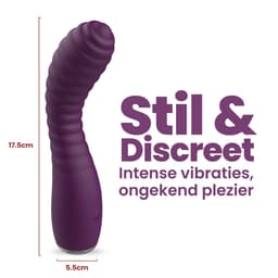 PureVibe® Orgazmik Dikke Geribbelde G-Spot Vibrator - Vibrators voor Vrouwen - Erotiek - Stimulator - Sex Toys voor koppels - Paars — thumbnail 4