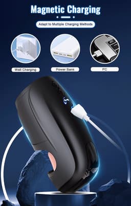 Automatische blowjob masturbator heren - Met realistische tong - Past om iedere penis - Penis stimulatie - Hevige orgasmes - 10 lik standen - 10 vibratiestanden — thumbnail 3