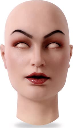 Siliconen Masker-Vrouwenmasker- Masker- Gezichtsmasker-Cosplay-Transgender-Travestie- Gezicht-Crossdresser- Cosplay — thumbnail 1