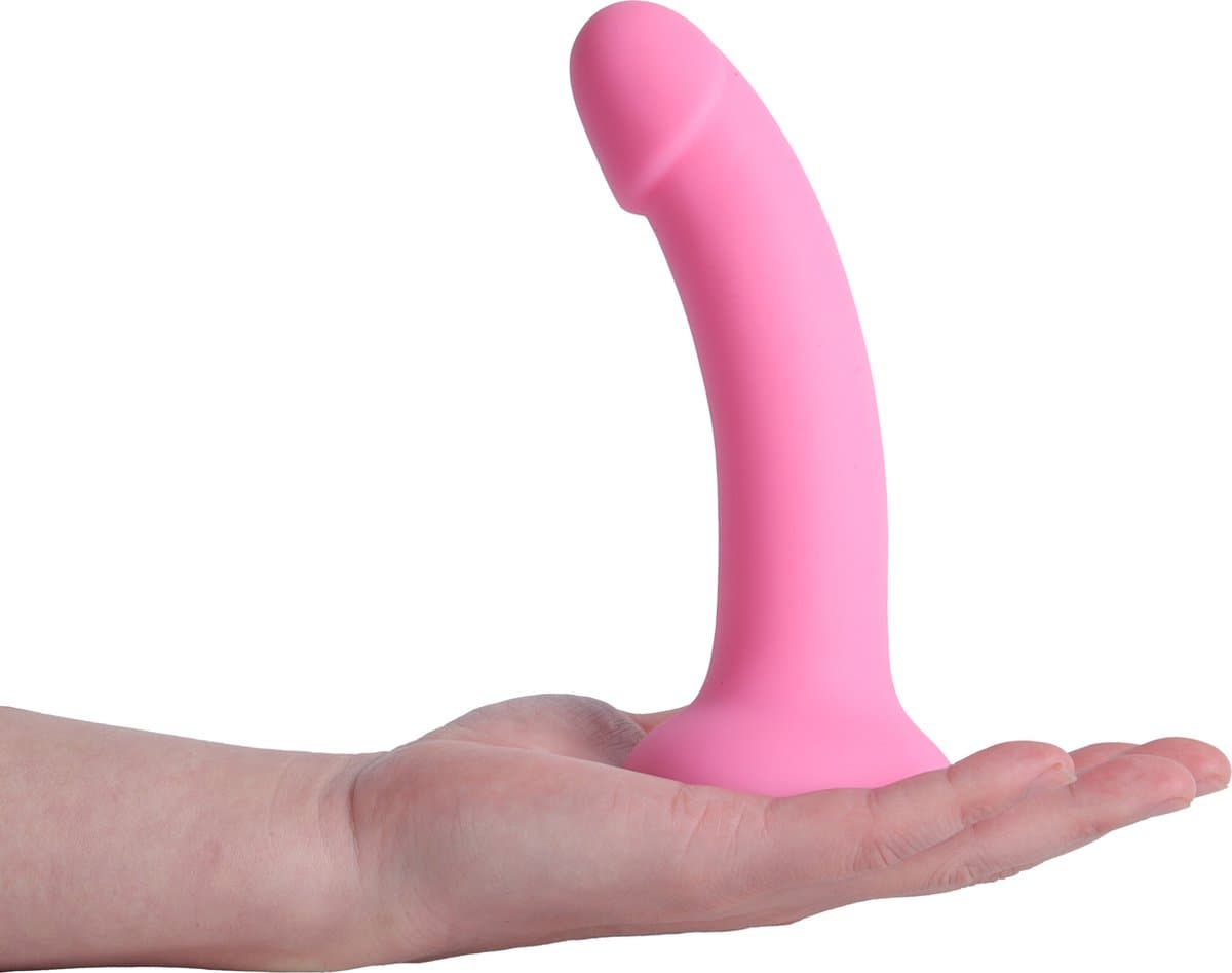 Banoch | Dildo Claes - zacht roze | siliconen met zuignap | 17 cm lang | Ø 3,4 cm — afbeelding 1