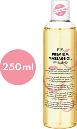 Premium massageolie verwarmend van EIS, stimulerend warmte-effect, chocoladearoma, 250 ml — thumbnail 2