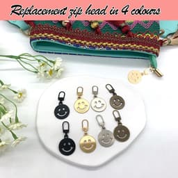 Dailygoods- Ritssluitingtrekker Afneembaar - Set van 8 - Smiley-gezicht - Duurzaam - Kledingaccessoires - Kleurrijk ontwerp - Ritsschuiver — thumbnail 5