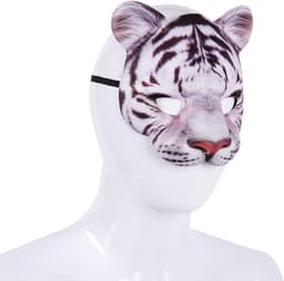 Realistisch Geprint Halve Masker voor Dierenkostuum, Tijger Masker voor Halloween, Carnaval, Feest, Cosplay en Verkleedpartijen — thumbnail 5