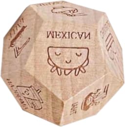 Houten Dobbelstenen - Date Night Spel - Romantische Avonden - 12 Voedselmotieven - 3x3x3 cm - Meerkleurig — thumbnail 1